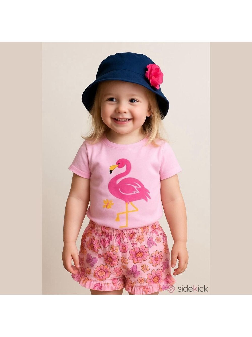 Girls 2T Cat & Jack Flamingo Floral Short Set
